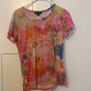 Tribal lightweight semi transparent short sleeve shirt